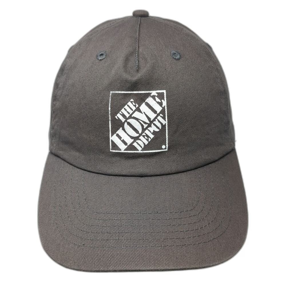 Hit Wear 5 Panel Gray One Size Home Depot Strapback Cotton Hat Logo Square